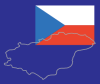 Czech Republic map and flag