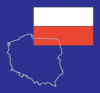 Poland map and flag