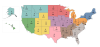 U.S. Map: Land Sales Regions