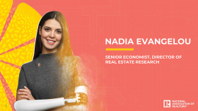 Cover of Nadia Evangelou's presentation slides: Commercial and Economic Overview