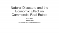 Cover of Danny Nix, Jr.'s presentation slides: Natural Disasters and the Economic Effect on Commercial Real Estate